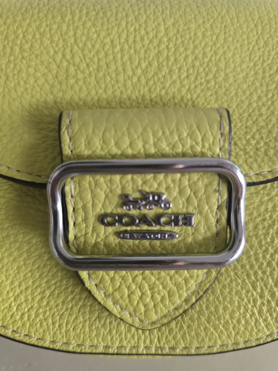 Coach Morgan Card Case on a Chain -  "Bright Yellow" or "Citrine" - Picture 2 of 11